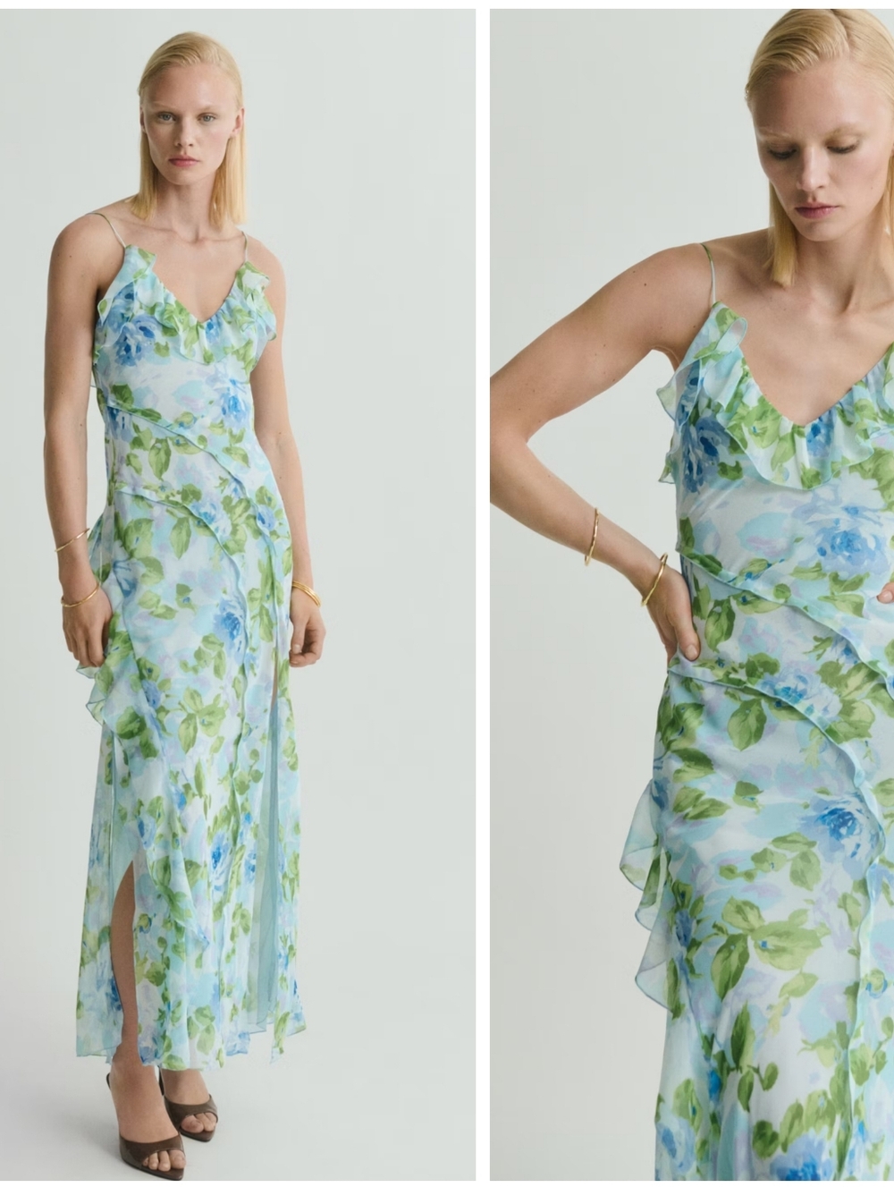 MANGO Floral Maxi Dress